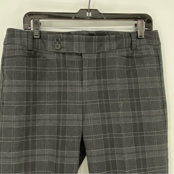 Tommy Hilfiger Plaid Y2K Bootcut Gray & Black Pants Women's size 8 - Picture 3 of 13